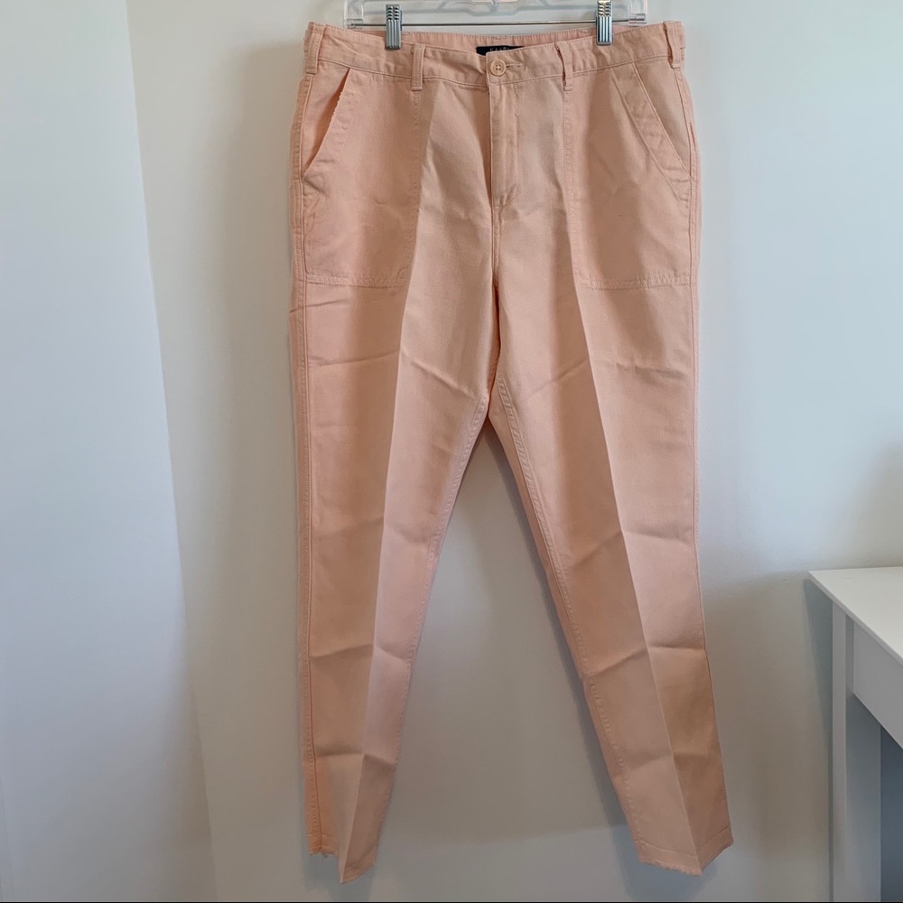 Kaari Blue Peach Capri Pants,‎ Size 12 EUC